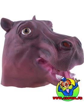 Masque latex hippopotame