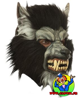 Masque loup-garou grisonant