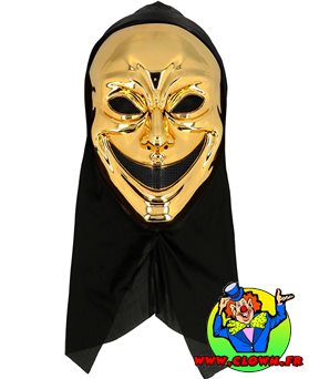 Masque visage Crazy killer avec capuche