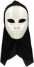 Masque visage Mime blanc avec capuche autre image 1