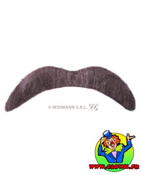 Moustache normal grise N°1