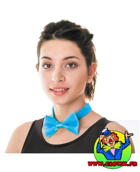 Noeud papillon bleu fluo