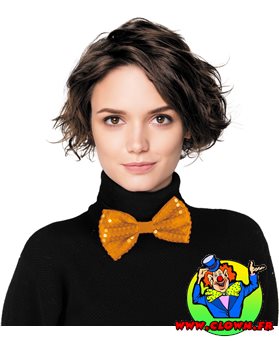 Noeud papillon sequin neon orange