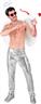 Pantalon party fashion paillette argent autre image 2