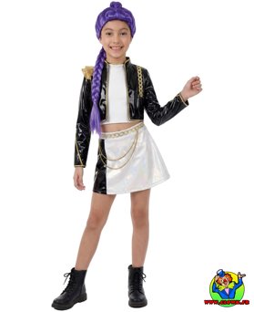 Perruque Kpop - enfant - violet - Vue 4