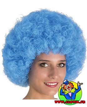 Perruque WILLY afro bleu