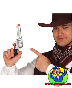 Pistolet cowboy argent