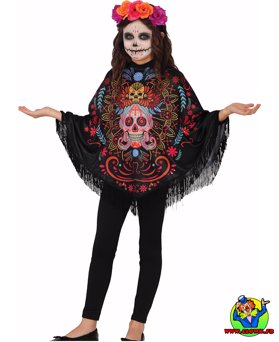Poncho jour des morts - Vue 1