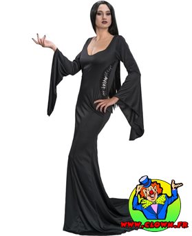 Robe de Morticia Addams pour adultes - Déguisement chic et terrifiant