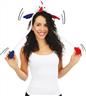 Serre-tête coq animé - bleu, blanc, rouge autre image 1