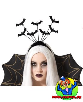 Serre-tête halloween chauve-souris