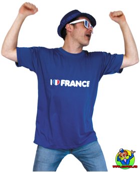 Tee shirt i love france - Vue 1