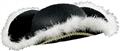 Tricorne noir historique avec plume marabout blanche autre image 2