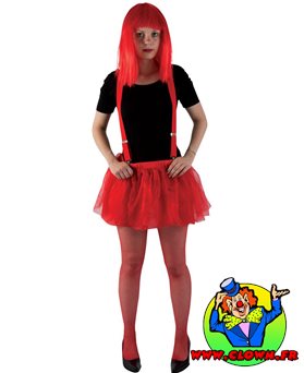 Tutu en tulle doublé rouge