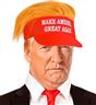Visiere avec cheveux peluche make america great again Donald Trump autre image 3