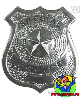 Écusson Badge Police 7 cm pour Déguisement
